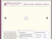 Tablet Screenshot of heritagelighting.com